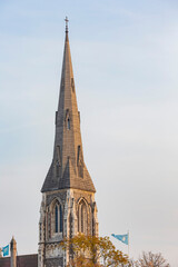 Exterior view of the famous St Alban's Church, Copenhagen