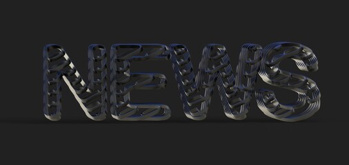 word News on digital background 3d