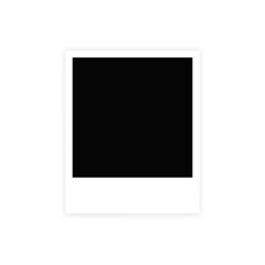 Photo frame vintage template. Blank black shot with white border and an instant snapshot function. 80s retro design for memorable photo albums and nostalgic vector photos