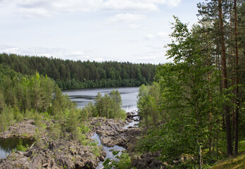 View from the height of the river and the remaining volcanic rocks
