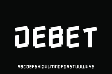 alphabet font vector set