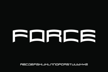 alphabet font vector set