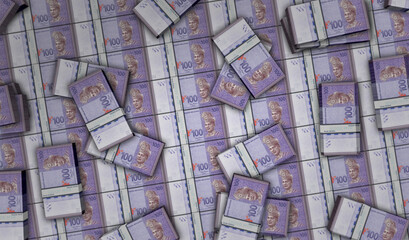 Obraz premium Malaysia Ringgit money banknotes pack 3d illustration