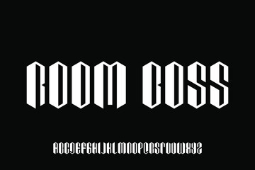 alphabet font vector set