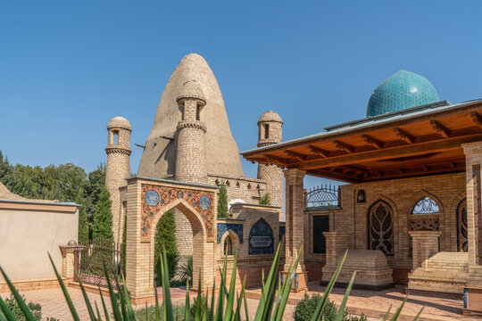 Uzbekistan, in the city of Rishton,  the unusual mausoleum of Burhan al-Din al-Marghinani
