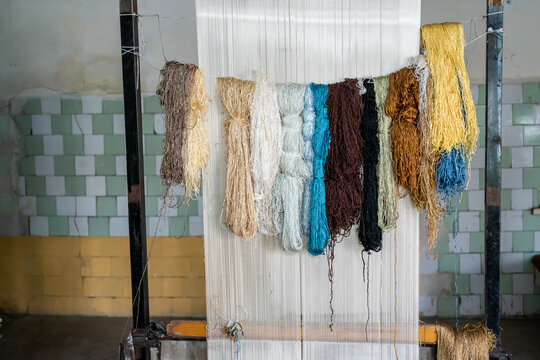 Uzbekistan, Marghilan, ancient silk weaving technic