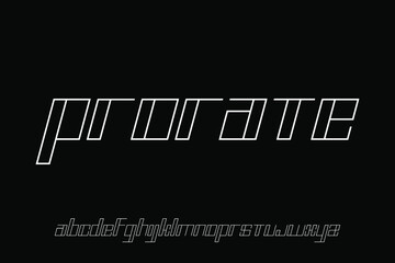 alphabet font vector set