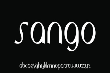 alphabet font vector set