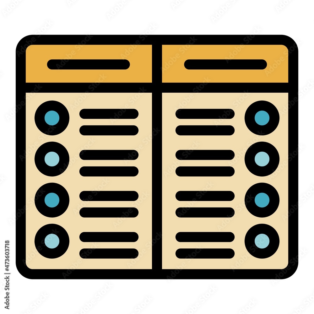 Poster web page comparison icon. outline web page comparison vector icon color flat isolated