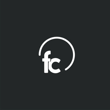 FC initial logo with rounded circle