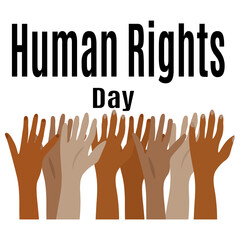 Human Rights Day, Idea for poster, banner, flyer or postcard