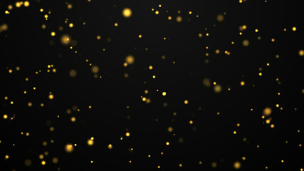 Flicker abstract Particles. Golden dust background.