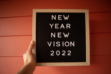 New Year New Vision 2022 Letterboard sign