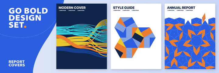 Modern, bold and colorful, abstract vector background patterns for business reports, social posts, presentations, branding and advertising campaigns.