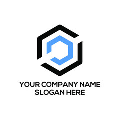 s hexagons icon logo design 