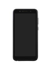 Phone, smartphone front view on white background isolated