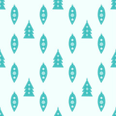 Green Christmas Tree and toy pattern for packaging design