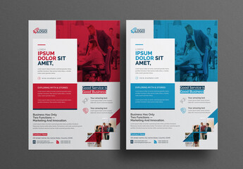 Modern Creative Flyer Template with Red Accents
