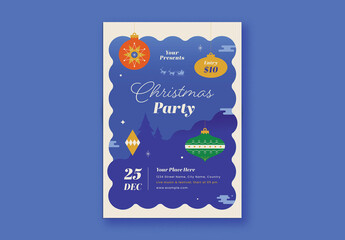 Blue Christmas Party Flyer