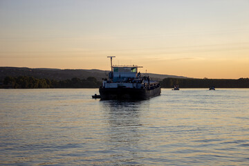 the ship sails on the Danube