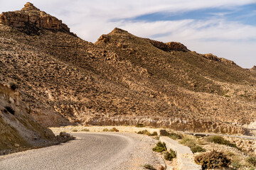 Some view of the Dahar, south region of Tunisia 