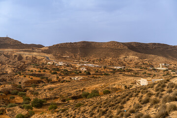 Fototapeta na wymiar Some view of the Dahar, south region of Tunisia 