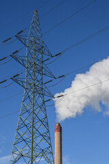 Environnement fumée pollution cheminée air carbone ozone industrie Brussels electricité...