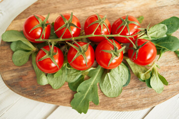 food kitchen cooking salad red tomatoes close-up