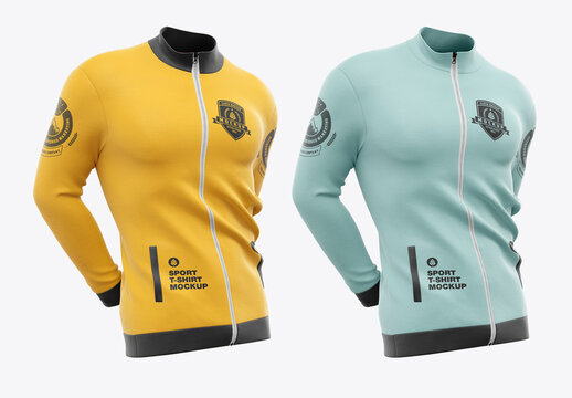 Long Sleeve Track Jacket Mockup