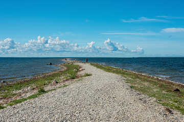 Beautiful Landscape scenery at Sääretirp, Kassari küla, Hiiumaa vald, Hiiu maakond, Estonia. This unusual name marks the location of a unique headland.