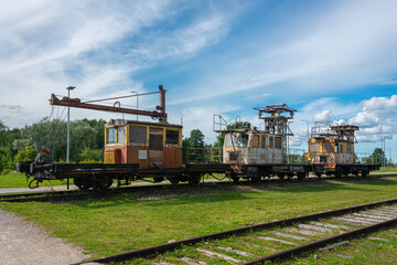 Fototapeta na wymiar Old rusty train in Haapsalu, Estonia