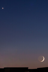 Obraz na płótnie Canvas Moon and Venus