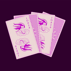 concept playing card vector illustration
