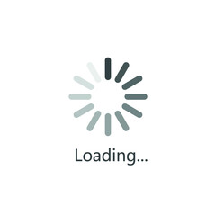 Loading icon. Download sign. Data load. Isolated vector illustration on white background.