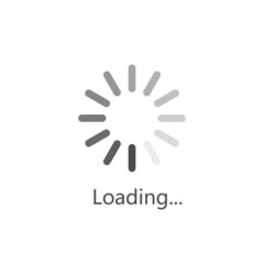 Loading icon. Download sign. Data load. Isolated raster illustration on white background.