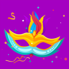 Obraz premium concept party mask illustration vector