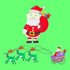 christmas santa claus character vector