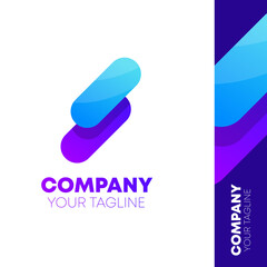Abstract Gradient Letter S Modern Logo Design Template