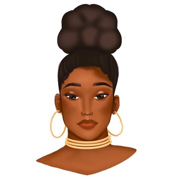 Black Woman Hairstyles Afro bun