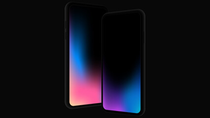 Gradient Smartphone Mockup. Vector illustration