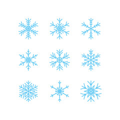 Fototapeta na wymiar Big set of snowflakes for christmas design, vector illustration