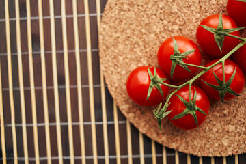 cherry tomatoes vegetables organic top view ingredients for salad