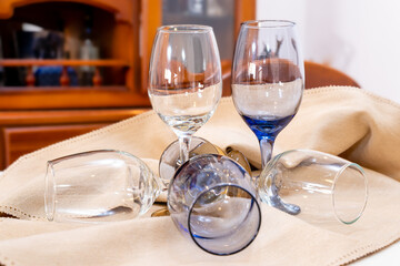 Wine and water glasses for christmas and new year