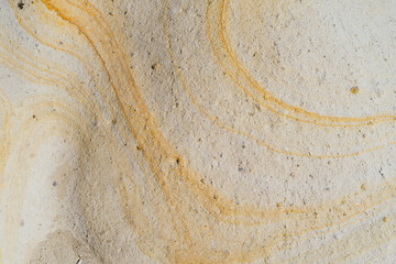 Top view on sandy curved abstract background