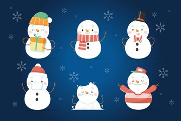 realistic christmas gift collection vector design illustration