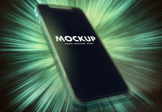 Smartphone Dark Mode-Ov-Green Glow Explosion