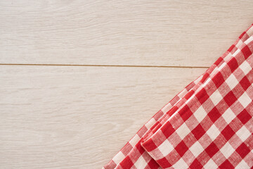 Fototapeta premium wooden texture plaid tablecloth kitchen textile design