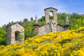 France, Ardèche (07),  chapelle à Montpezat-sous-Bauzon. 