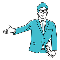 語りかけるビジネスパーソン