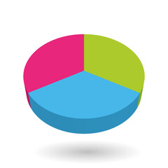 Colorful pie chart design element